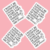 Possessive Love Quote Vinyl Sticker – Dark Romance Waterproof Decal for Kindle, Laptop & Book Lovers by The Sticker Era