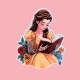 Tattooed Princess Reading Sticker – Bookish Vinyl Decal by The Sticker Era