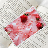 Strawberry Coquette Kindle Insert | Pink Pearl Aesthetic E-Reader Skin by The Sticker Era