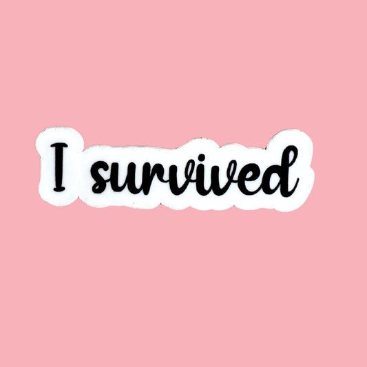 "I Survived" & "Blessed" Sticker Bundle | Faith Resilience Inspirational Decal Pack by The Sticker Era