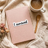 "I Survived" & "Blessed" Sticker Bundle | Faith Resilience Inspirational Decal Pack by The Sticker Era