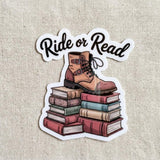 Bookish Sticker, Dark Academia Reader, Book Lover Vinyl Decal by The Sticker Era