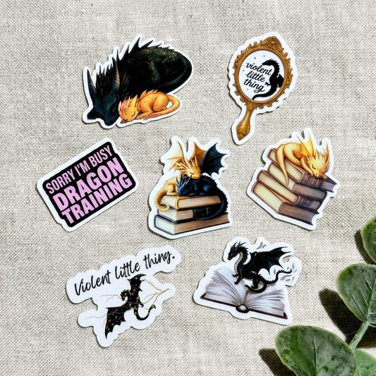 Fantasy Dragon Sticker Bundle: Romantasy Book Lover Stickers by The Sticker Era