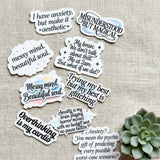 Mental Health Sticker Pack: Relatable Anxiety Humor, Neurodiversity Self-Love by The Sticker Era