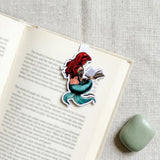 Bookworm Mermaid Magnetic Bookmark | Fantasy Reader Handmade Page Marker by The Sticker Era