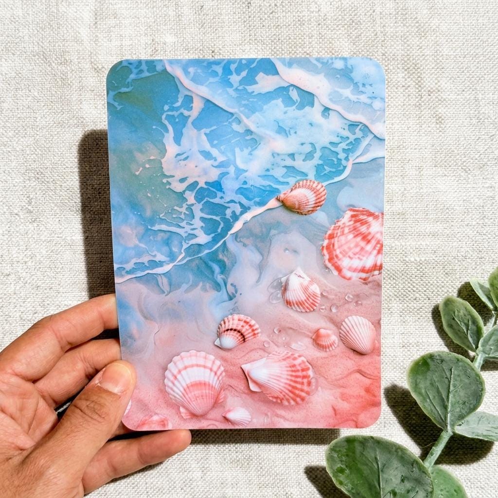 Beach Seashell Kindle Insert by The Sticker Era