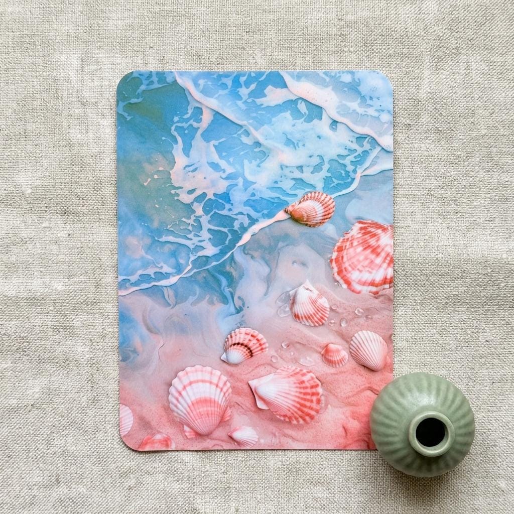 Beach Seashell Kindle Insert by The Sticker Era