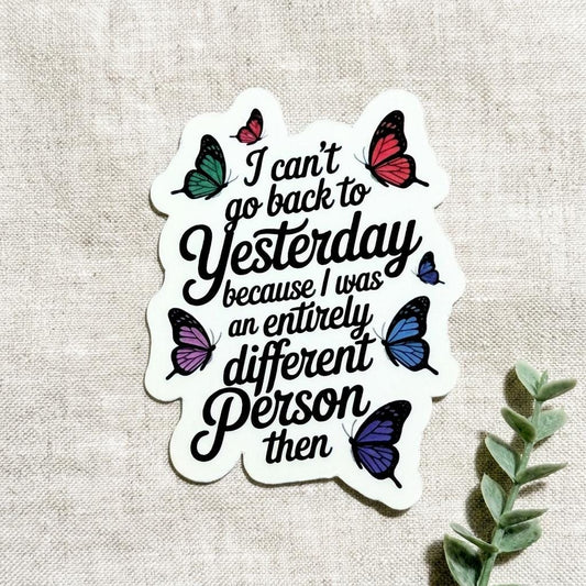 Self Love Quote Sticker: Butterfly Vinyl Decal for Journals & Laptops by The Sticker Era