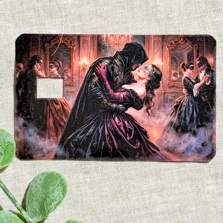 Vampire Masquerade Card Skin, Gothic Ball Dark Romance Cover by The Sticker Era