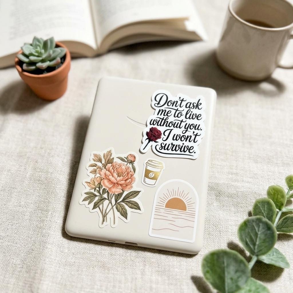 "I Won't Survive Without You" Sticker | Dark Romance Spicy Bookish Vinyl Decal by The Sticker Era