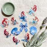 Tattooed Mermaid Sticker Pack: Waterproof Vinyl Decals for Laptop, Water Bottle by The Sticker Era