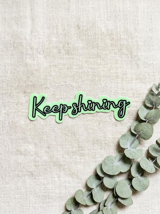 Glow-in-the-Dark Vinyl Sticker: Motivational Script Decal by The Sticker Era