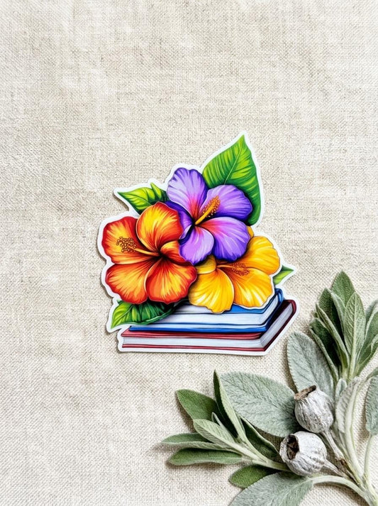 Hawaiian Hibiscus Sticker Bundle | Tropical Floral Vinyl Decal Set by The Sticker Era