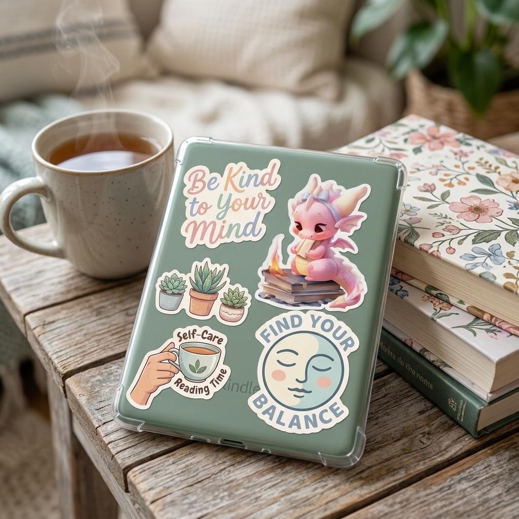 Pink Dragon Sticker: Kawaii Bookish Fantasy Decal - Matte Vinyl by The Sticker Era