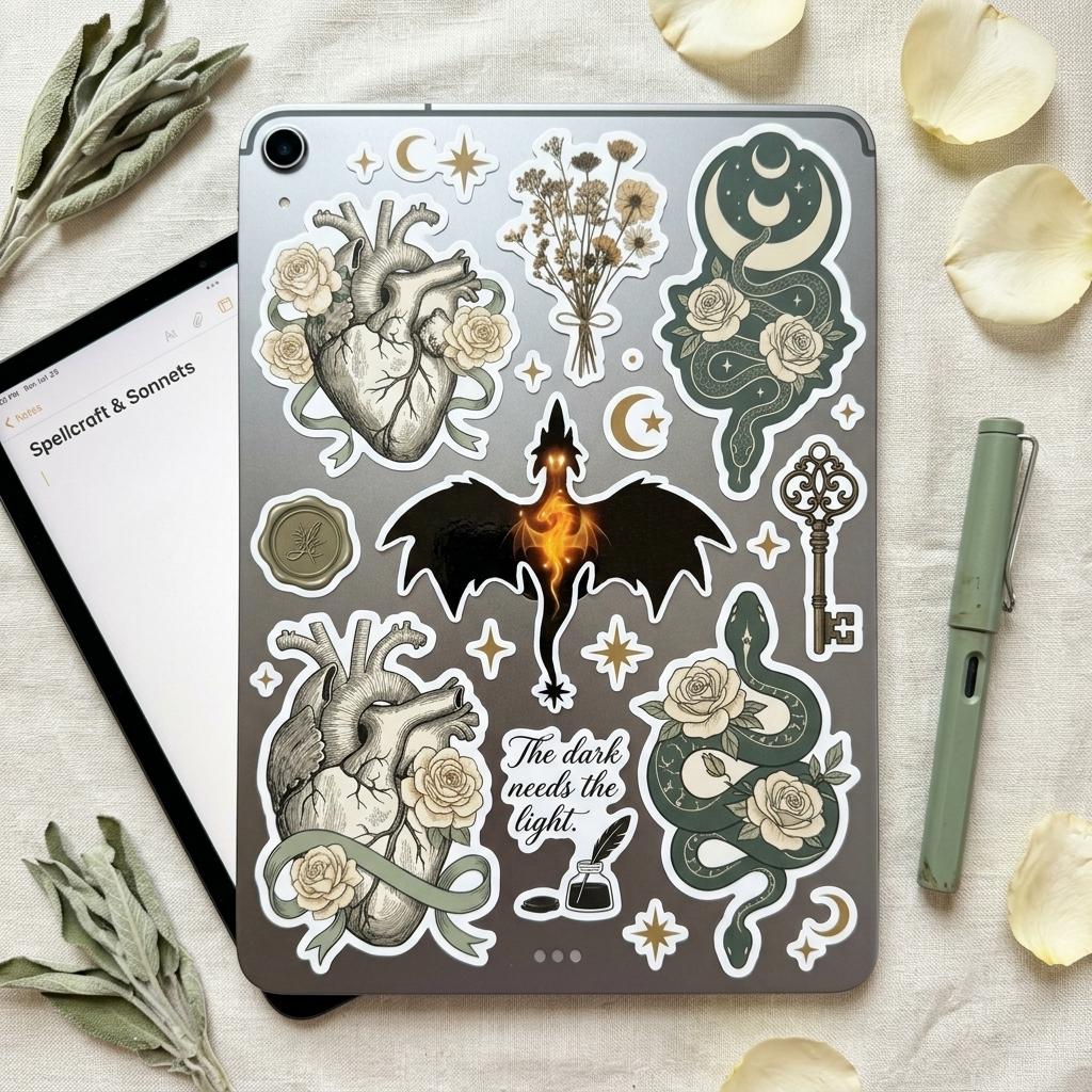 Fourth Wing Sticker | Tairn & Andarna Dragon Vinyl Decal by The Sticker Era