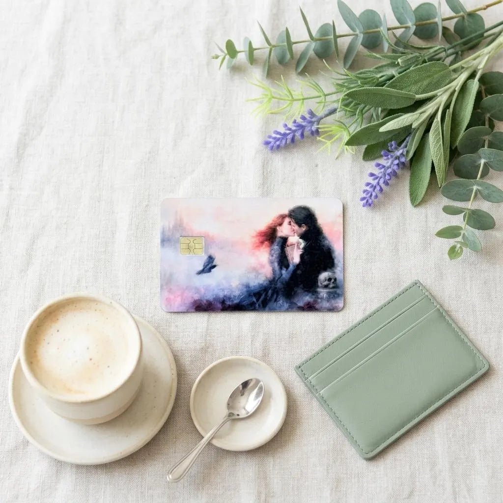 Romantasy Couple Card Skin – Dark Romance Debit Card Cover – Sticker Era by The Sticker Era