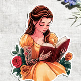 Tattooed Princess Reading Sticker – Bookish Vinyl Decal by The Sticker Era