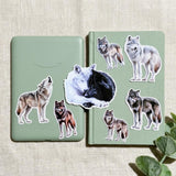 Wolf Sticker Pack, Realistic & Bookish Vinyl Decals, Waterproof for Kindle, Laptop, Water Bottle by The Sticker Era
