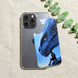 Blue Dragon Phone Case Insert, Romantasy Reader Clear Case Art for iPhone by The Sticker Era