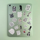 Dark Romance Quote Sticker Pack | 19-Piece "Under Your Scars" Vinyl Decal Bundle by The Sticker Era