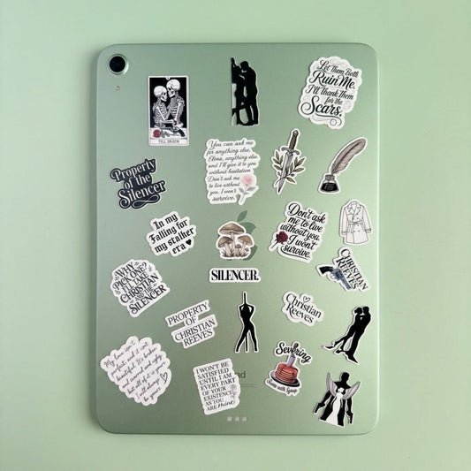 Dark Romance Quote Sticker Pack | 19-Piece "Under Your Scars" Vinyl Decal Bundle by The Sticker Era