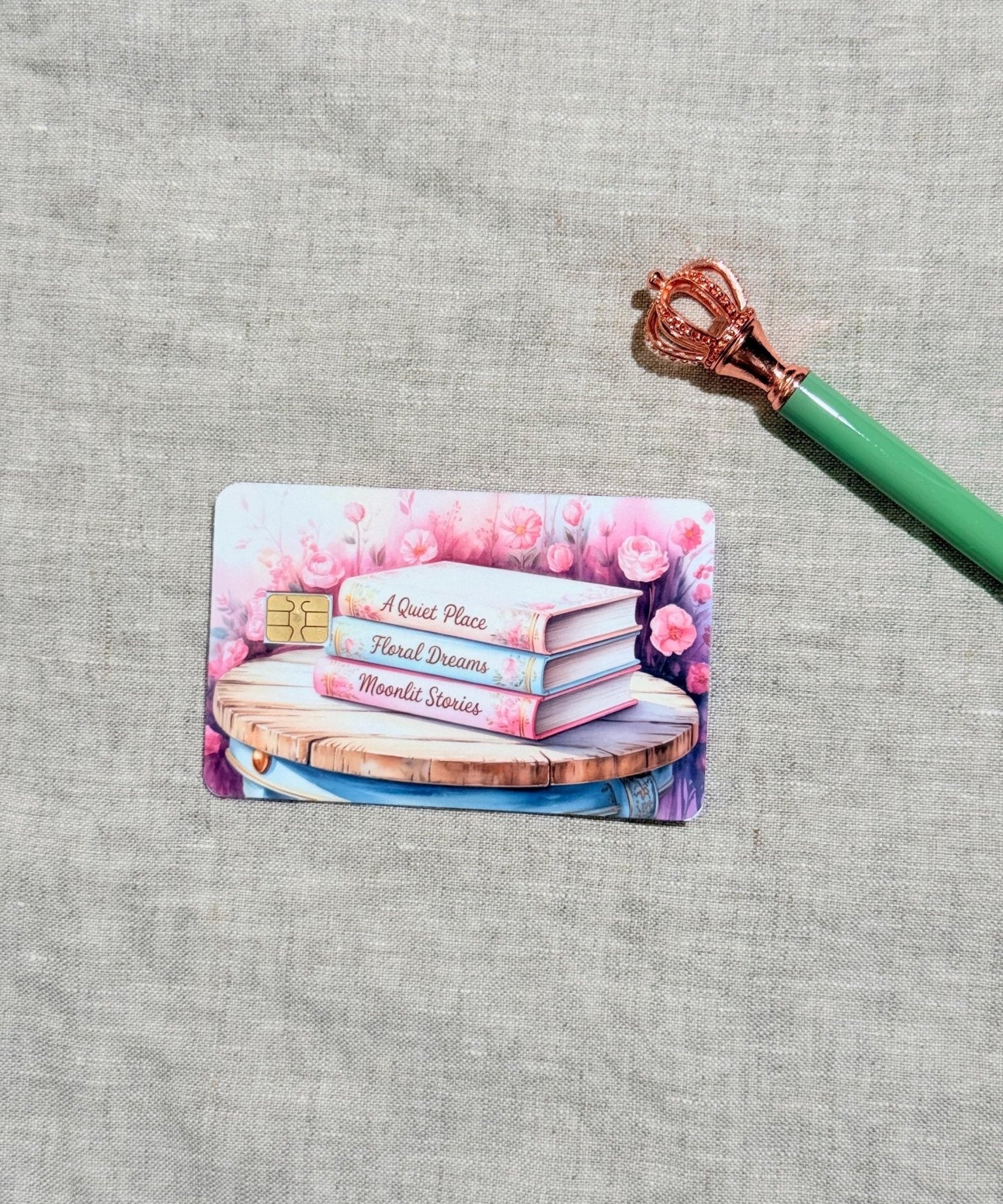 Dreamy Pastel Book Stack| Card Skin by The Sticker Era