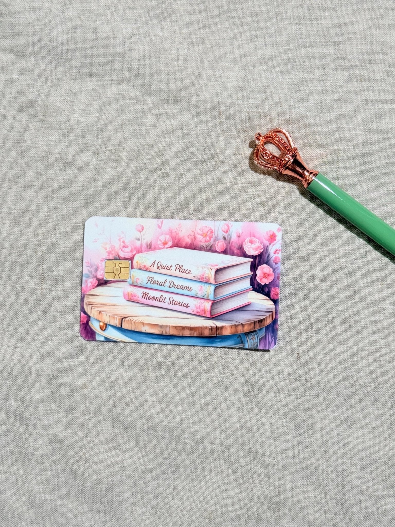 Dreamy Pastel Book Stack| Card Skin by The Sticker Era