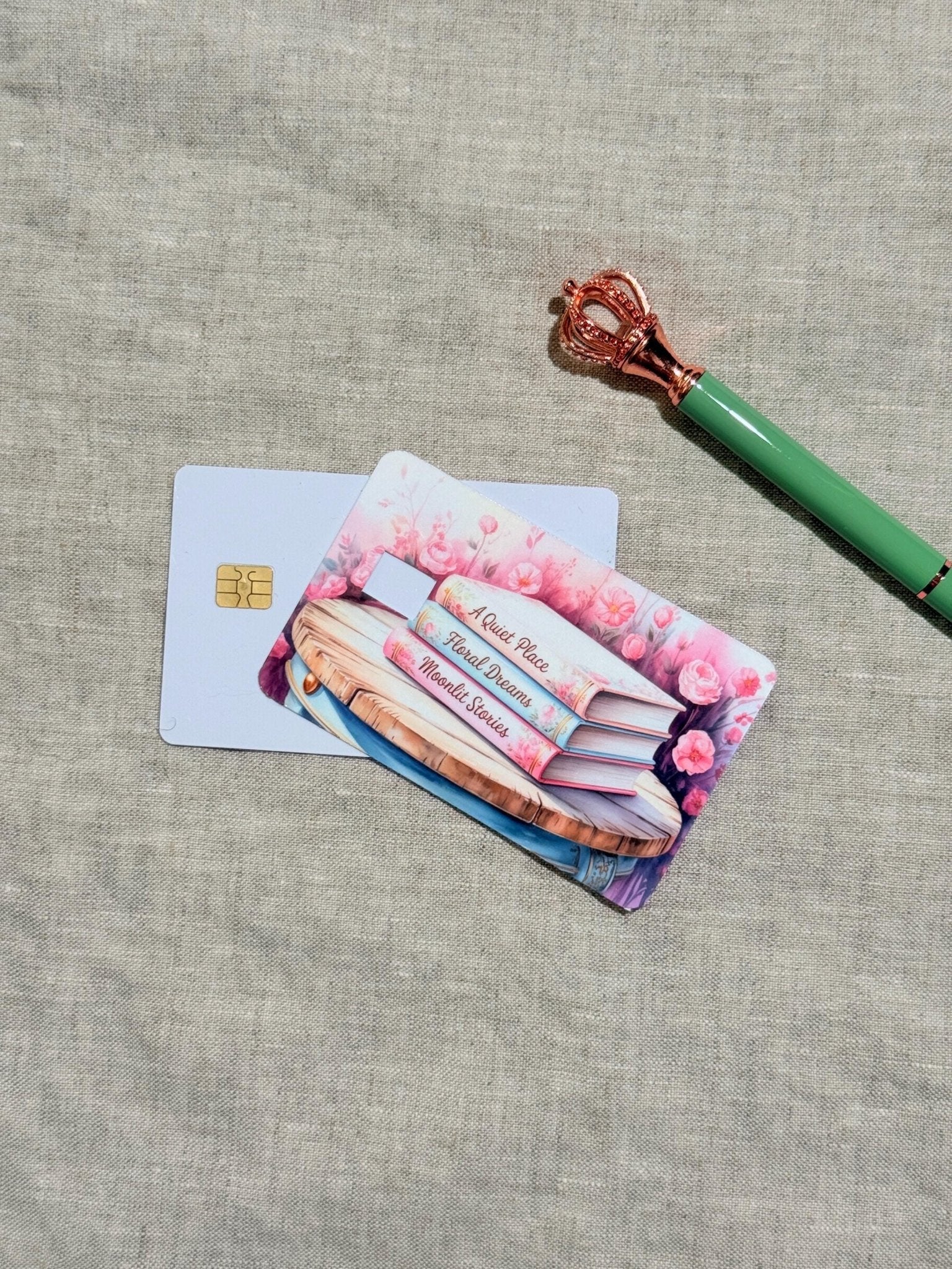 Dreamy Pastel Book Stack| Card Skin by The Sticker Era