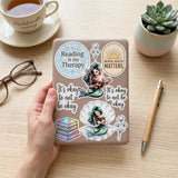 Teal Mermaid Book Sticker Set – 2 Bookish Fantasy Vinyl Decals for Kindle & Water Bottle by The Sticker Era