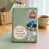 Fantasy Castle Book Sticker: Magical Forest & Stars Vinyl Decal by The Sticker Era