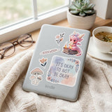 Pink Dragon Sticker: Kawaii Bookish Fantasy Decal - Matte Vinyl by The Sticker Era