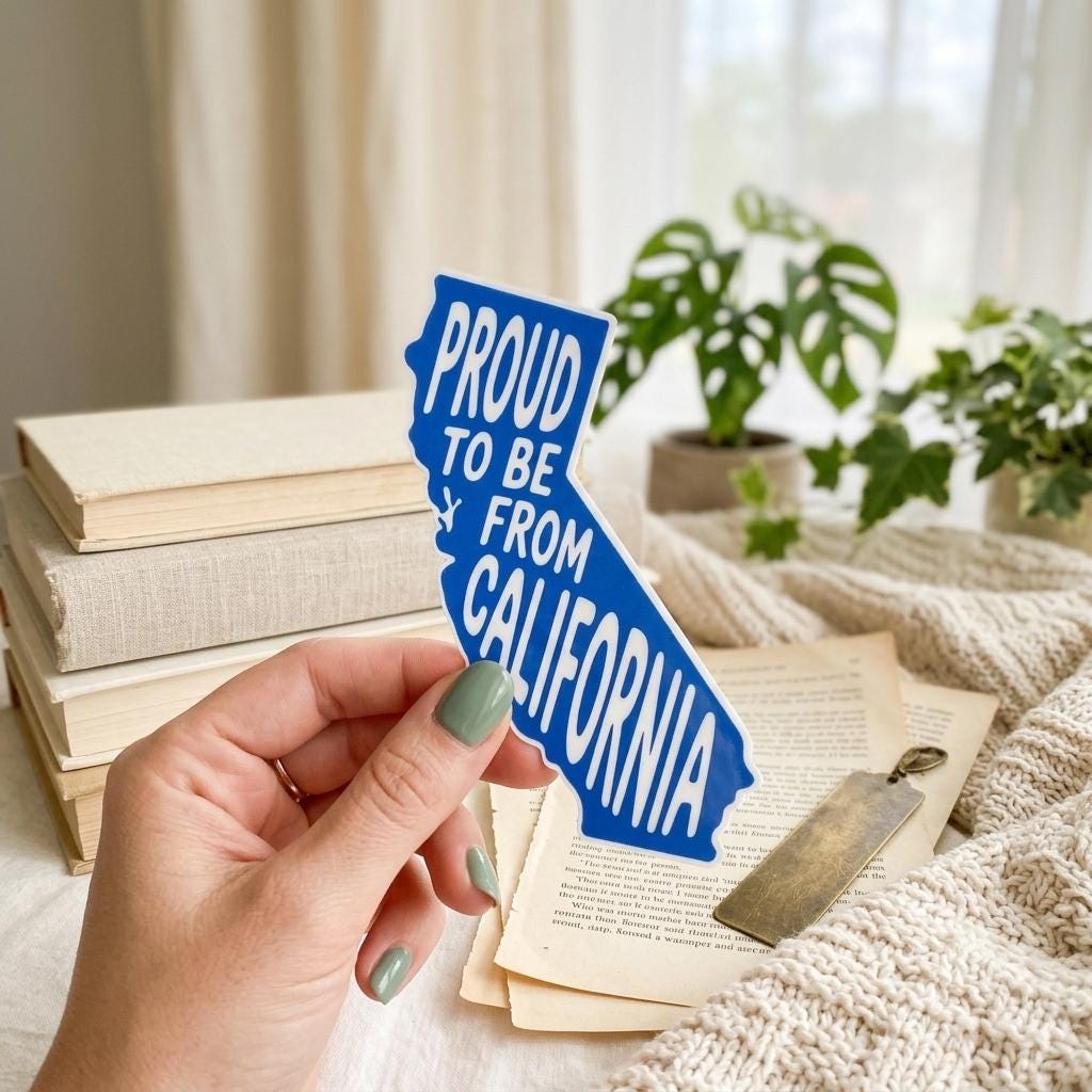 Proud California Sticker | Golden State Pride Vinyl Decal by The Sticker Era
