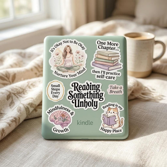Reading Something Unholy Sticker: Spicy Booktok Smut Reader Vinyl by The Sticker Era