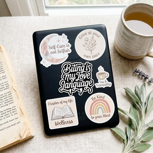 Biting Is My Love Language Sticker: Funny Sarcastic Relationship Humor by The Sticker Era
