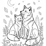 Fox coloring pages for adults — 10 printable forest fantasy designs, PDF digital download