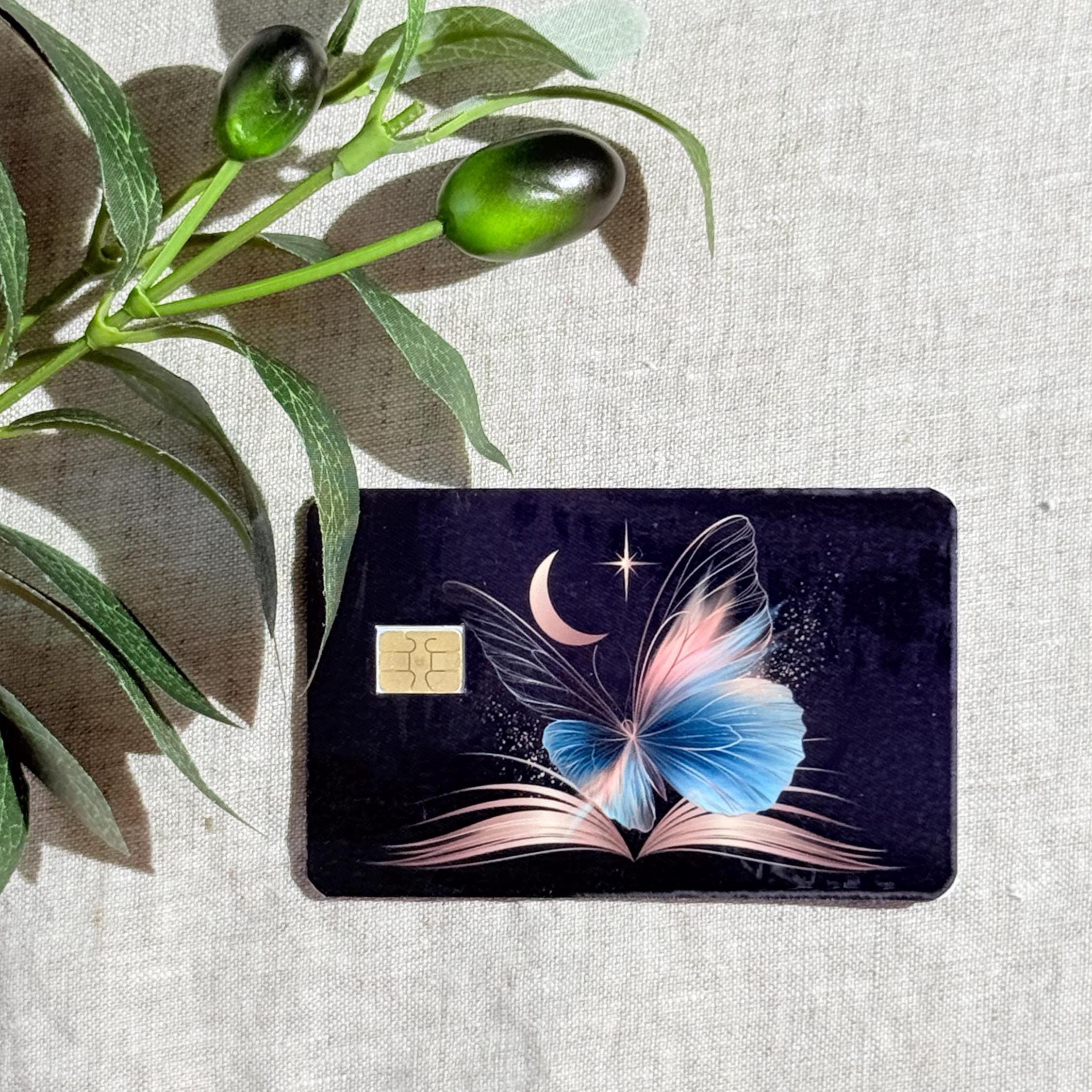 Butterfly Wings Card Skin – Dark Celestial Debit Card Skin – Sticker Era by The Sticker Era