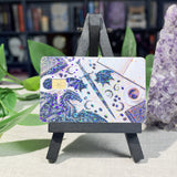 Ink Dragon Card Skin – Black & White Sword, Moons & Coffee Debit & Credit Card Sticker by The Sticker Era