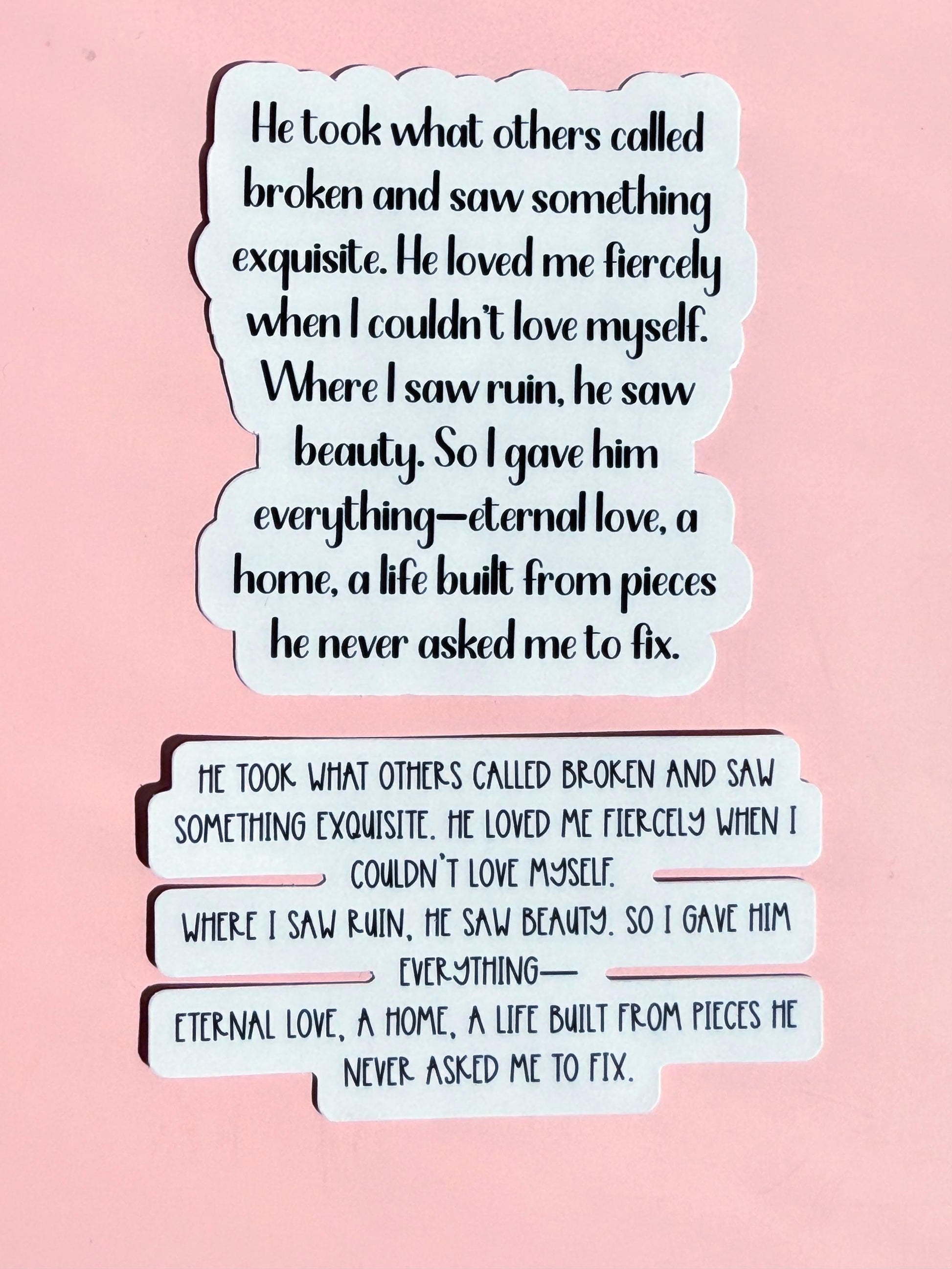 love quote sticker __etsy:7126220311