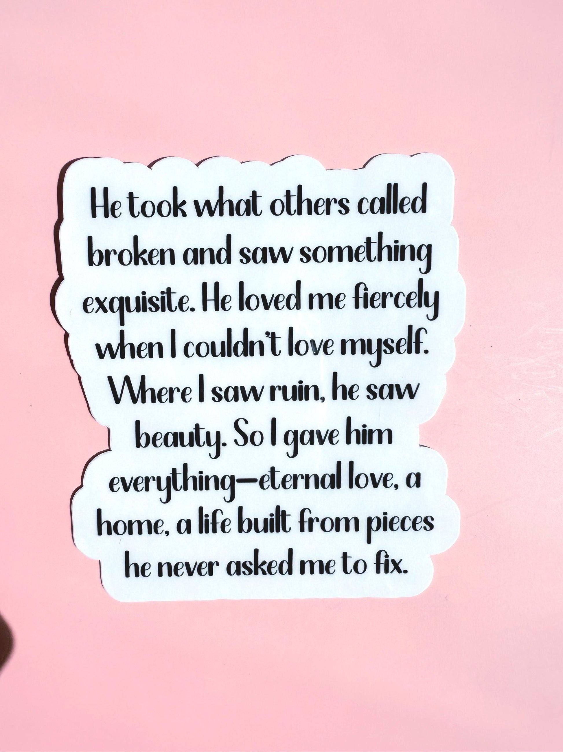 love quote sticker __etsy:7078280912
