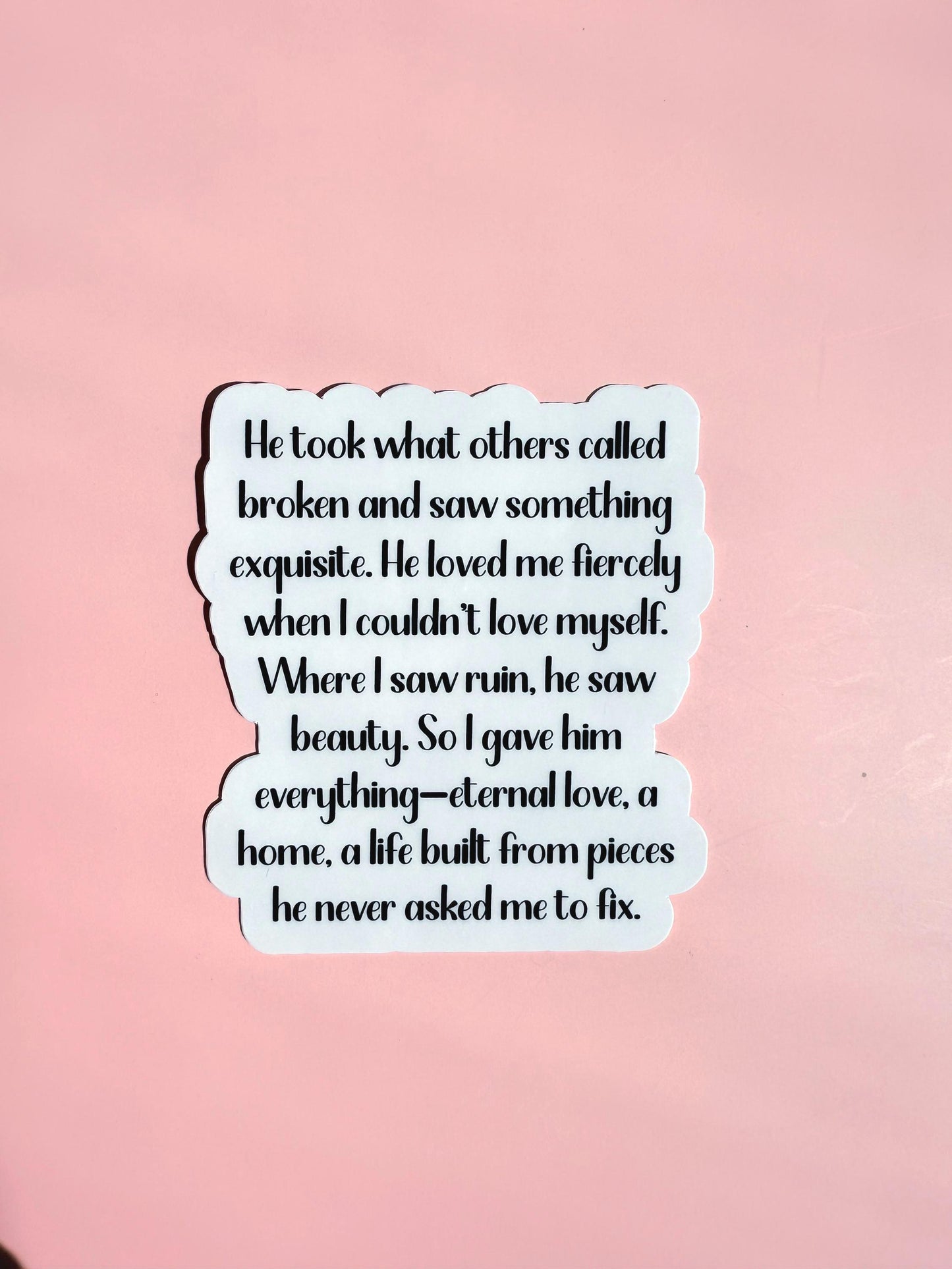 love quote sticker __etsy:7126226999