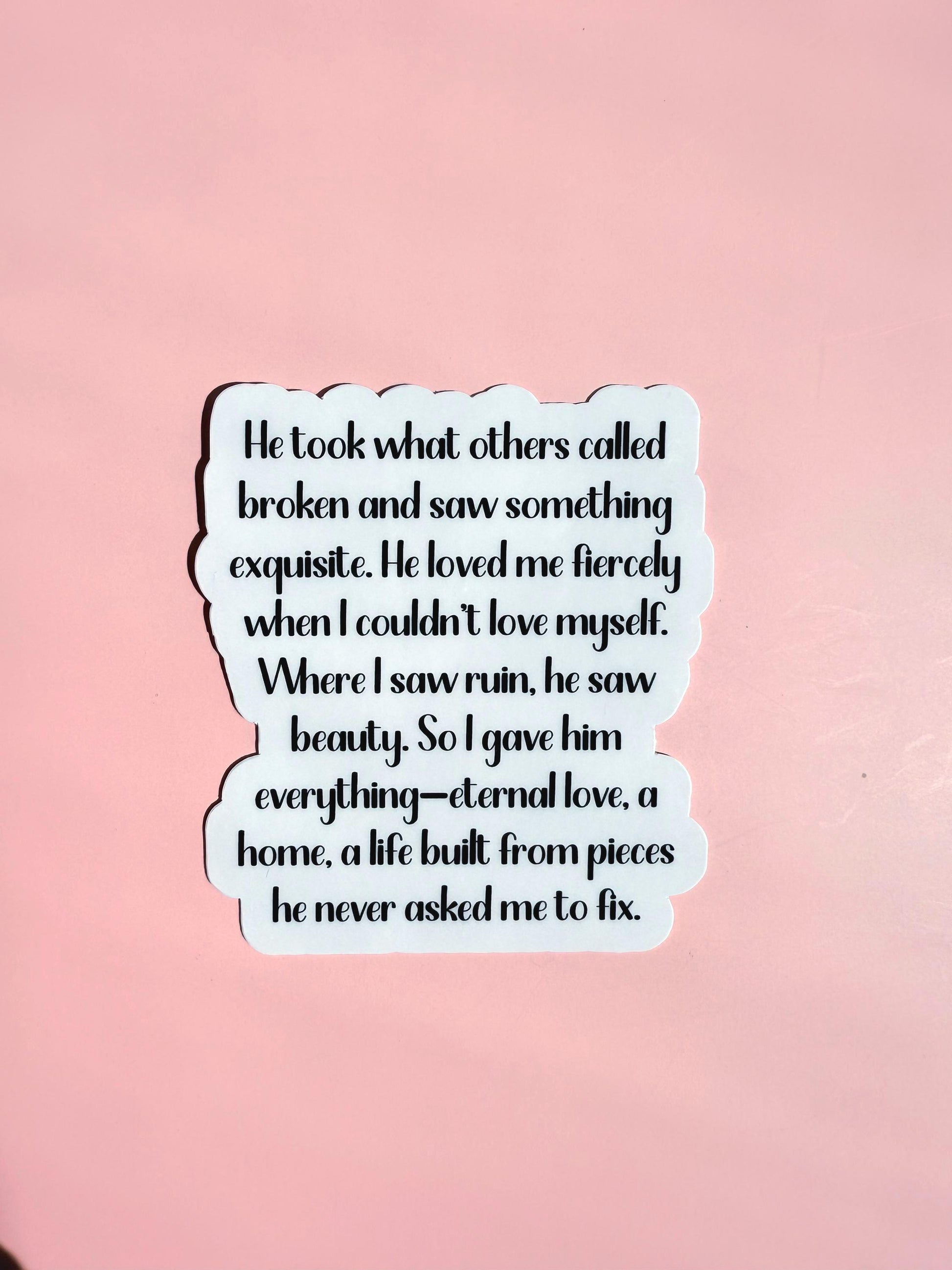 love quote sticker __etsy:7126226999