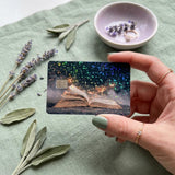 Magic book card skin sizing and application, fits any standard card, by The Sticker Era