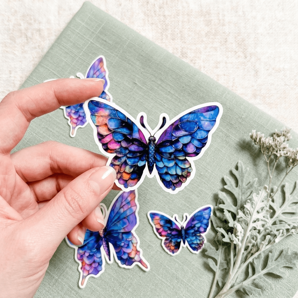 Iridescent Butterfly Sticker – Holographic Fairycore Vinyl Decal – Sticker Era by The Sticker Era