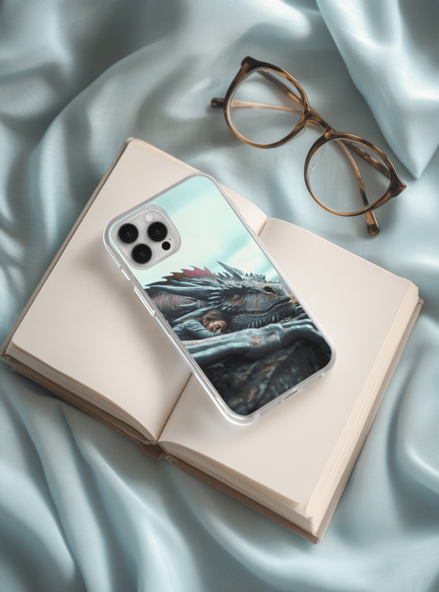 Sleeping Dragon Phone Insert | Cozy Fantasy iPhone Art – Sticker Era by The Sticker Era