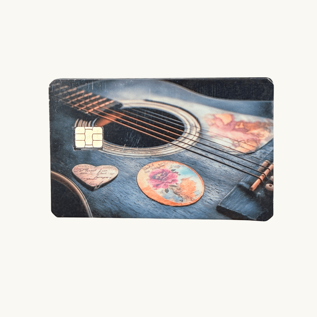 Acoustic Guitar Rose Card Skin by The Sticker Era