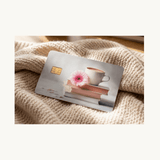 Books and Coffee Floral Card Skin | Bookish Aesthetic by The Sticker Era