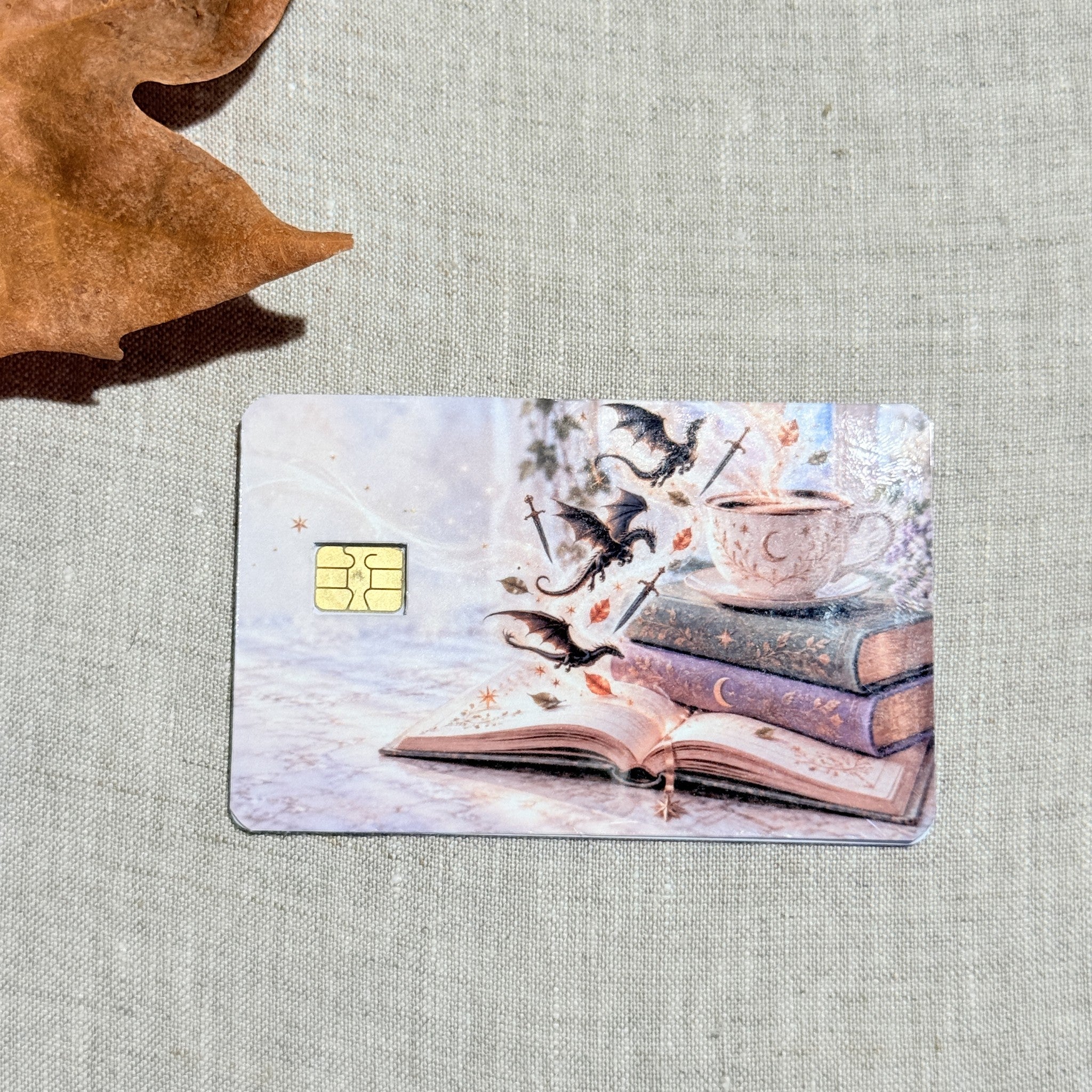 Dragon and Sword Card Skin – Pastel Fantasy Debit & Credit Card Sticker by The Sticker Era