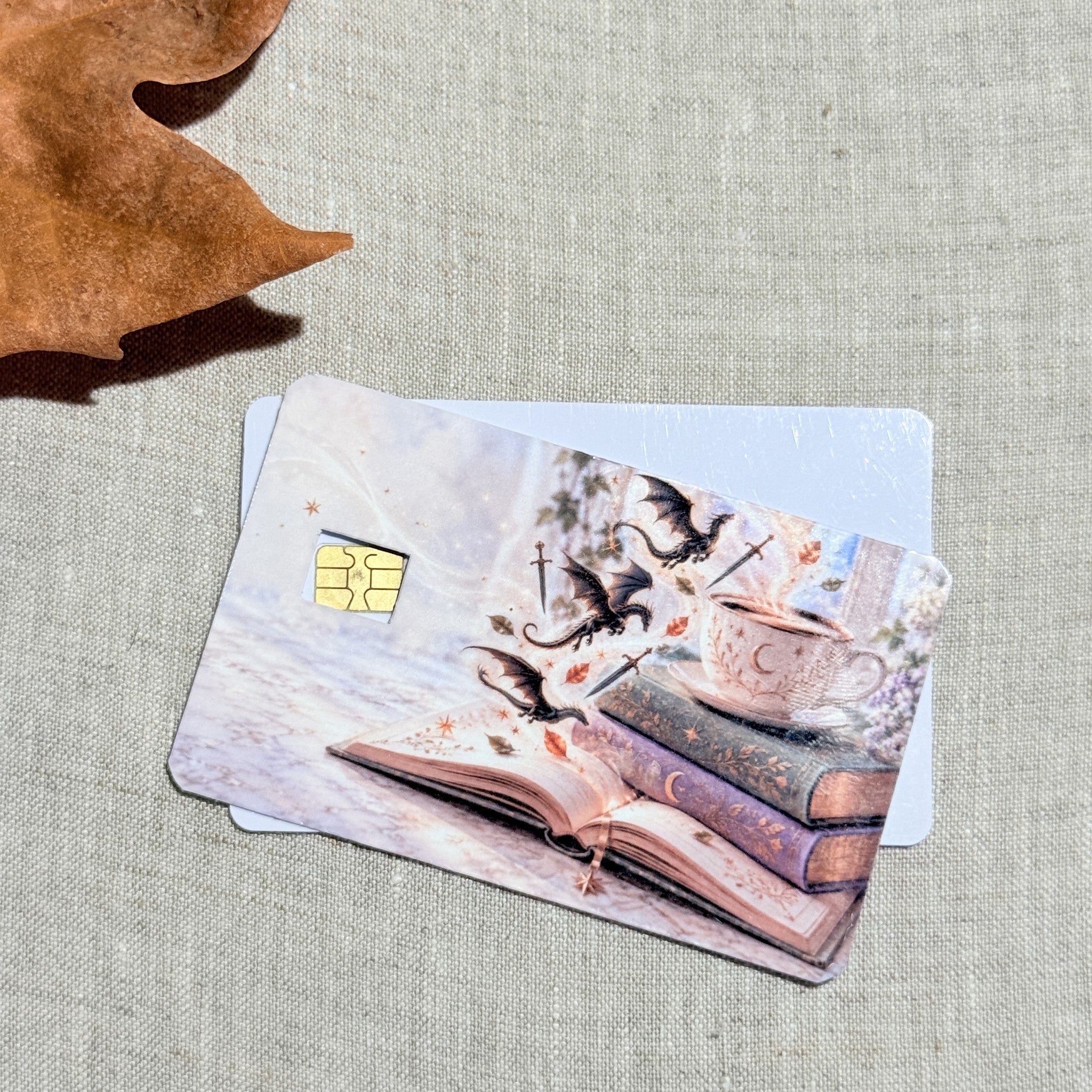 Dragon and Sword Card Skin – Pastel Fantasy Debit & Credit Card Sticker by The Sticker Era