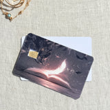 Feather and Book Card Skin – Midnight Muse Debit & Credit Card Sticker by The Sticker Era