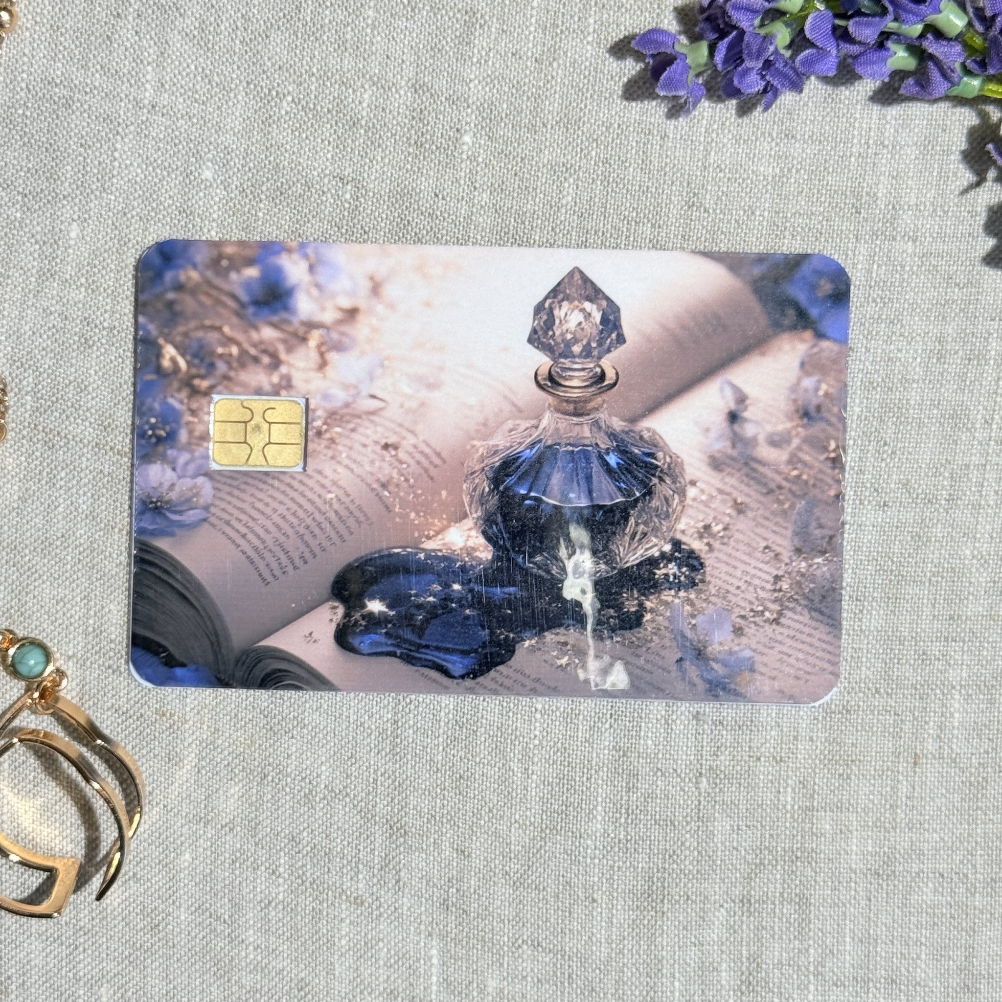Midnight perfume card skin showing the soft blush page background
